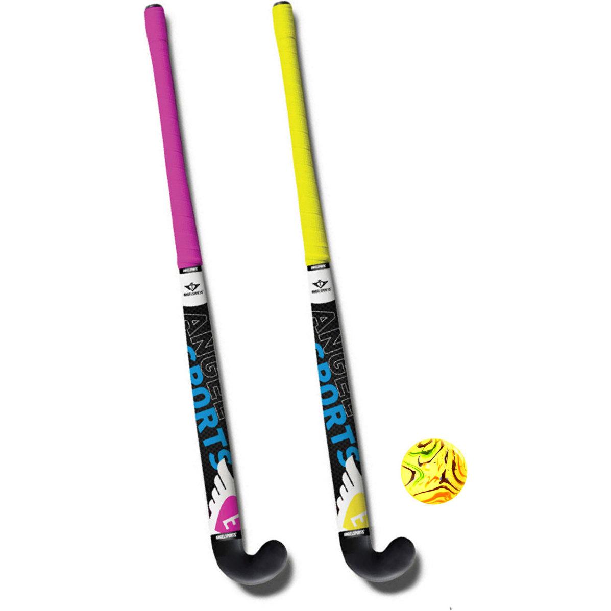 Angel Sports Hockeyset Rosa und gelb 33 "