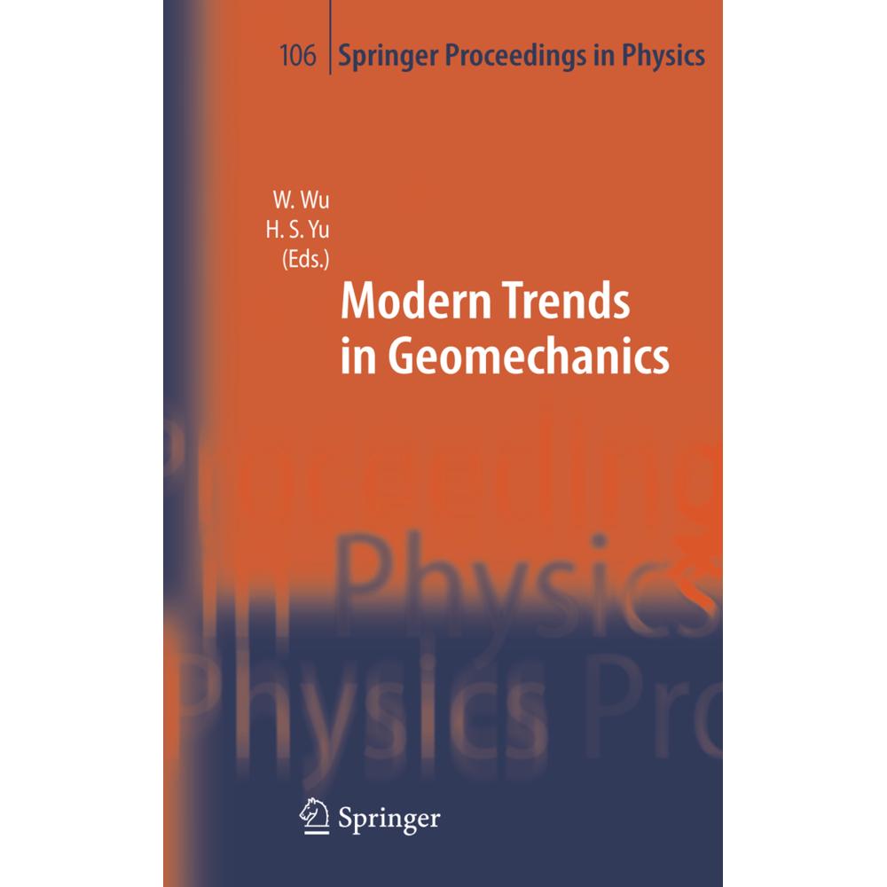 Modern Trends in Geomechanics, Fachbücher von Wei Wu, Hai-Sui Yu