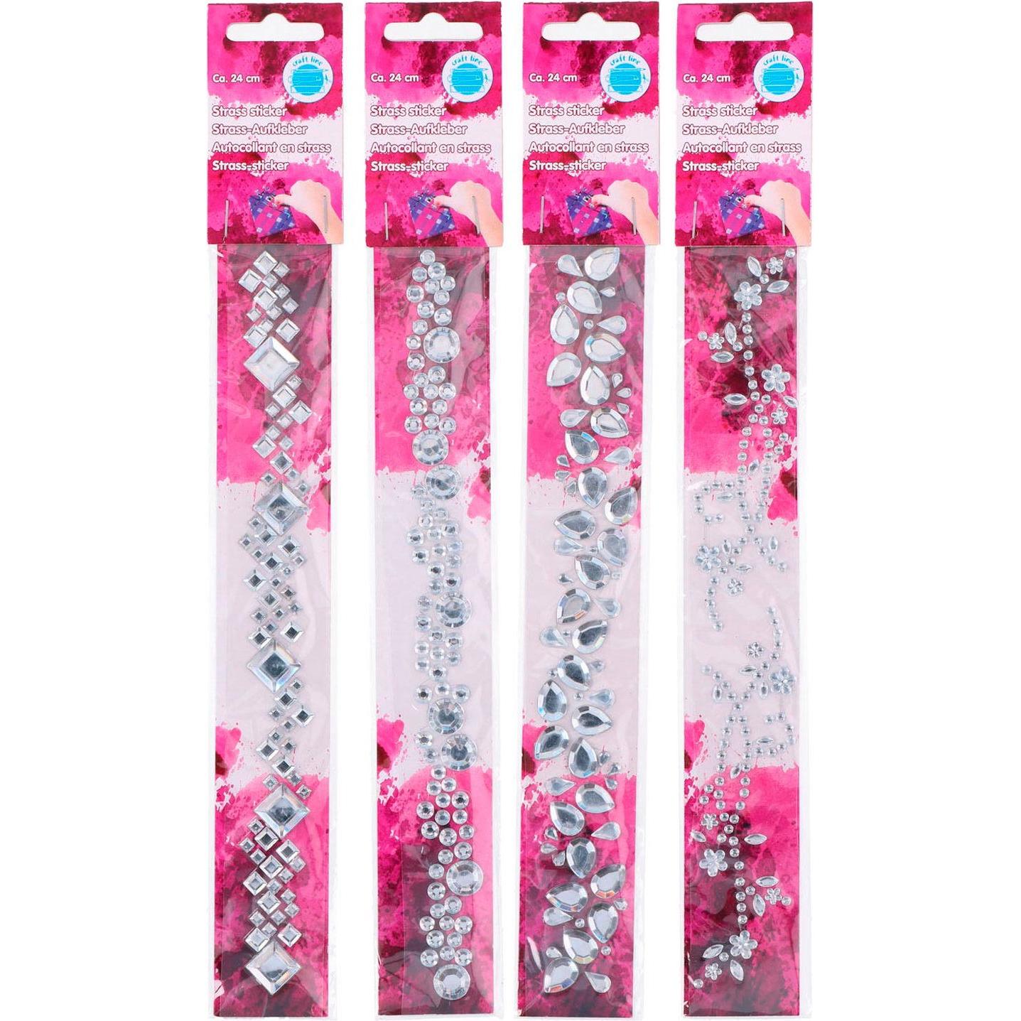 Craft, Sticker, Strass Aufkleber Girlande
