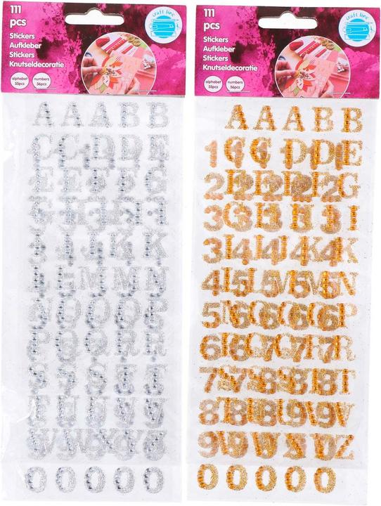 Produktbild Craft Aufkleber Alphabet und Zahlen, 111 Stk.