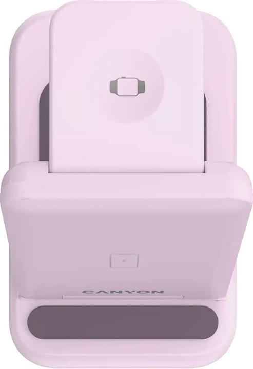 Image du produit Canyon WS-304, 3in1, station de recharge sans fil Qi pour 3 appareils en même temps, noir (15 W)