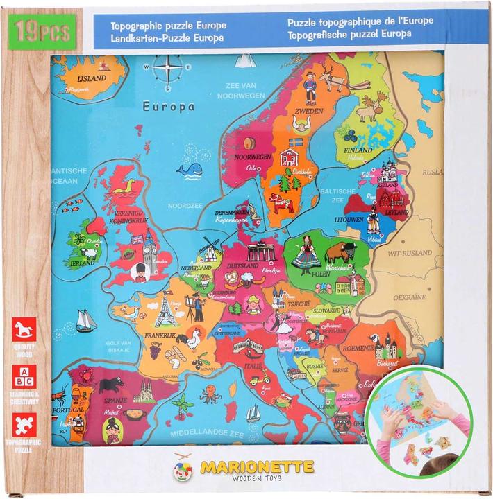 Actual product image Marionette Wooden Toys Wooden puzzle Europe, 18 pieces