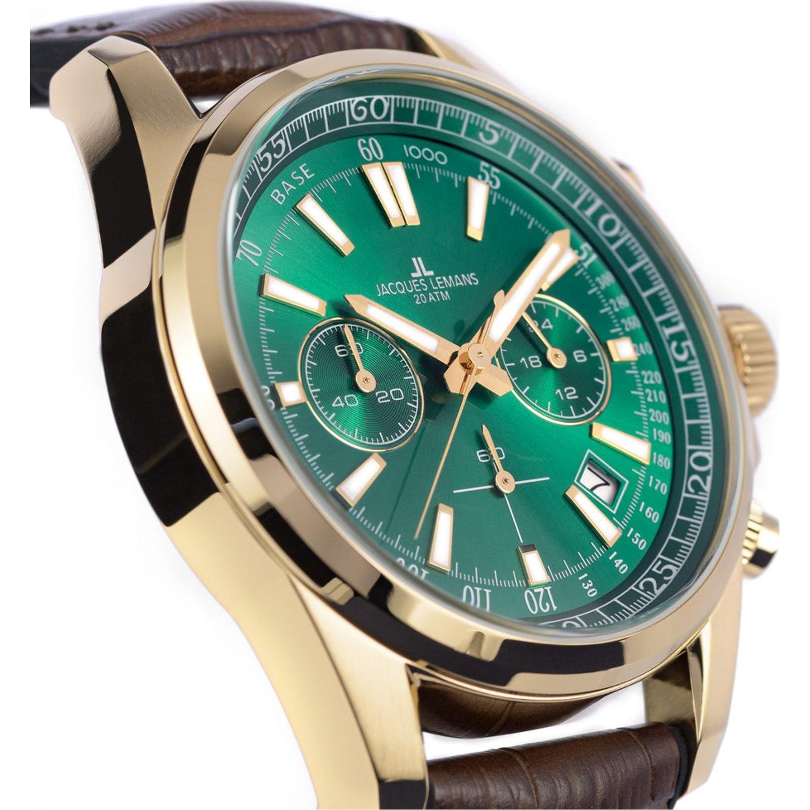 Thumbnail - Jacques Lemans, Armbanduhr, Chronograph Sport, Braun, (Chronograph, 44 mm)