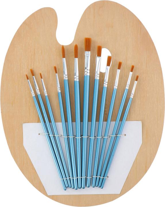 Produktbild Artico Pinsel mit Holzmalerpalette, 13 Stk.