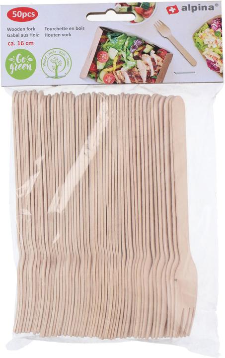 Actual product image Edco Disposable fork wood 16cm, 50pcs. (50 x)