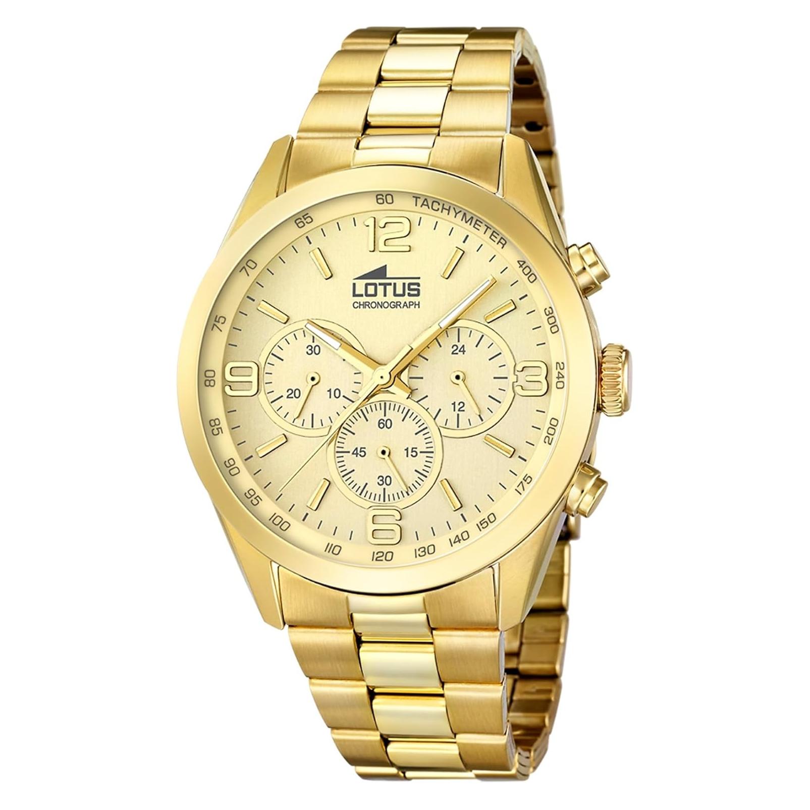 Lotus, Armbanduhr, 18153/2, Gold, (Chronograph, Analoguhr, 43 mm)