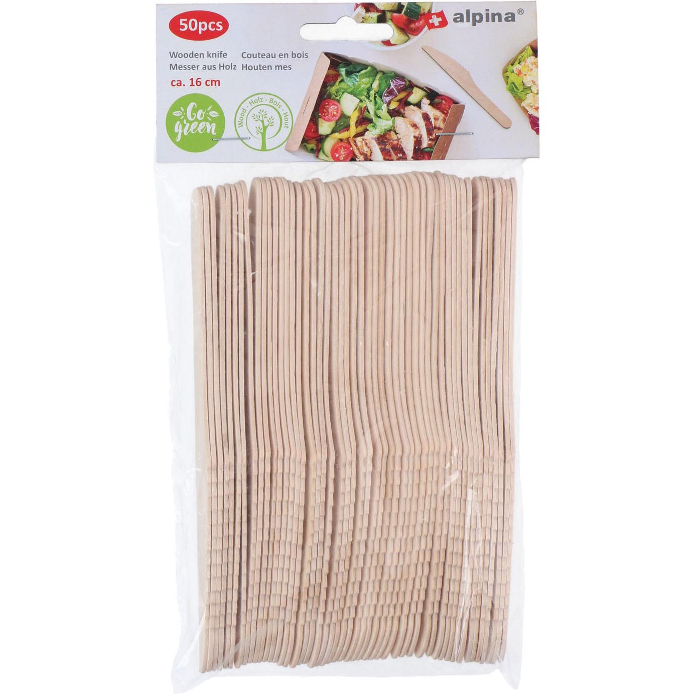 Thumbnail - Edco, Einweggeschirr, Einwegmesser Holz 16cm, 50St. (50 x)