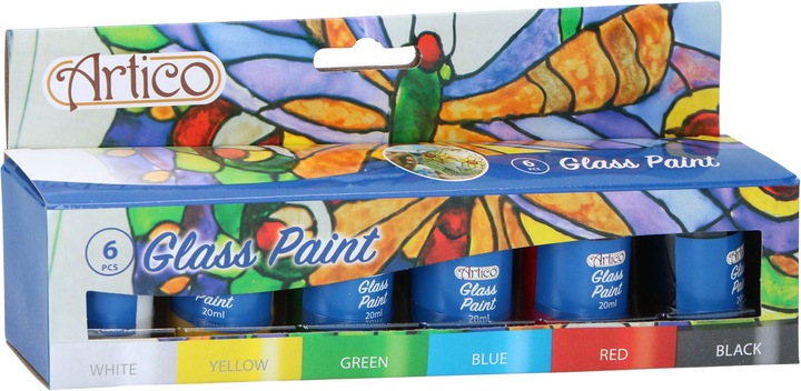 Artico Stained glass colours (Glass colour 6 colours, 120 ml)