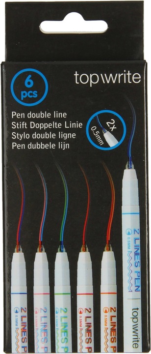 Topwrite Linea doppia Biros, 6 pezzi. (6 x)