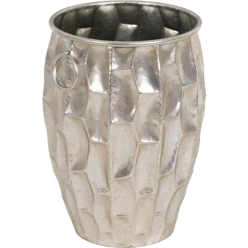 BigBuy, Blumentopf, Blumentopf Silberfarben Eisen 30 x 30 x 44,5 cm (30 cm)