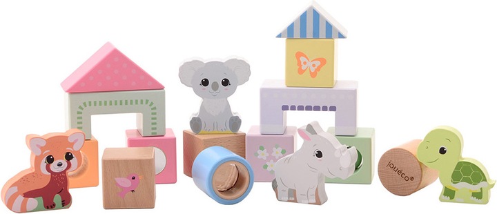 Actual product image Jouéco Joueco The Wildies Family discovery blocks