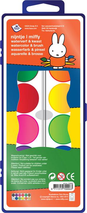 Haza Witbaard Aquarell Palette Miffy