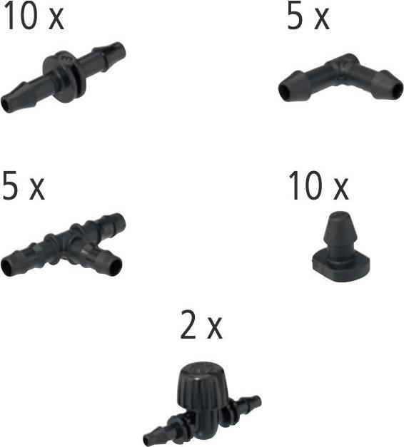 Actual product image Geka Pipe connector set (Drip irrigation connector + branch)