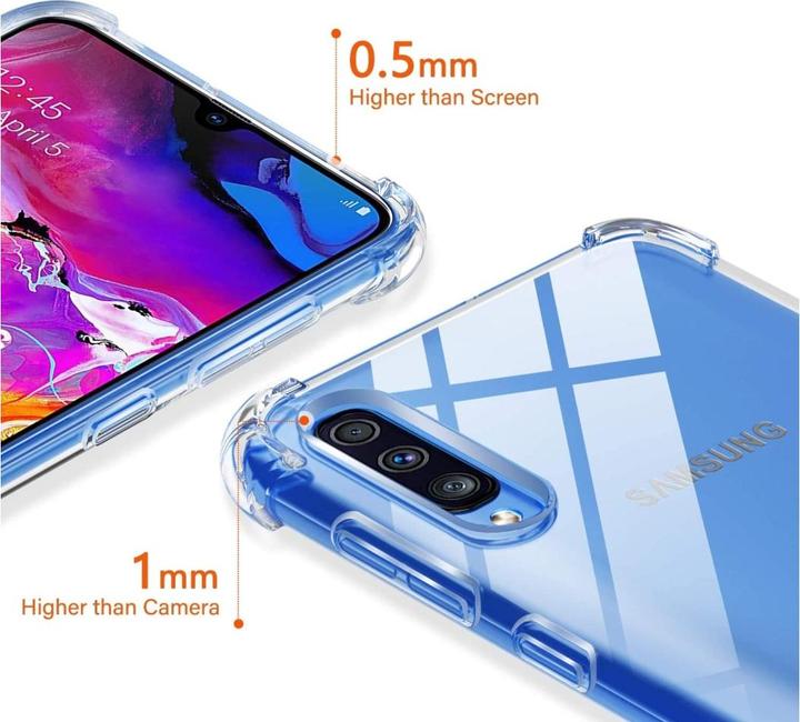 Actual product image Screenguard Samsung Galaxy A70 Case Crystal Soft Airbag Bumper (Samsung Galaxy A70)