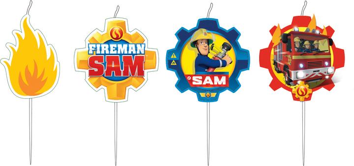 Actual product image Amscan Fireman Sam candles, 4pcs. (4 x)