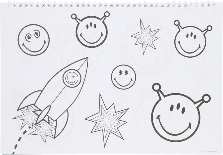 Produktbild Skizzenblock-Smiley mit Aufklebern