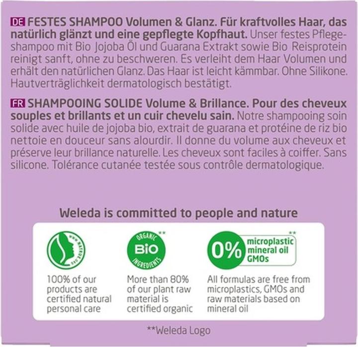 Actual product image Weleda Volume & shine (Solid shampoo)