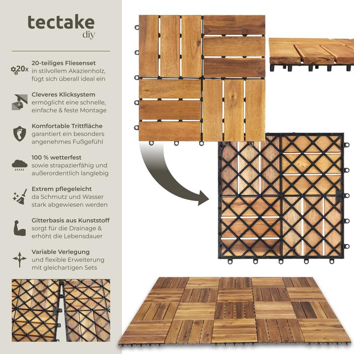 Actual product image tectake Tabula (20 x, 31 x 31 cm)