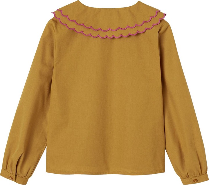 Image du produit Vertbaudet Blouse fille avec col oversized brodé (128)