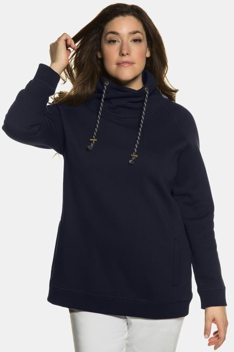 Produktbild Ulla Popken Sweatshirt, weiter Stehkragen, Taschen, Raglan-Langarm (54)