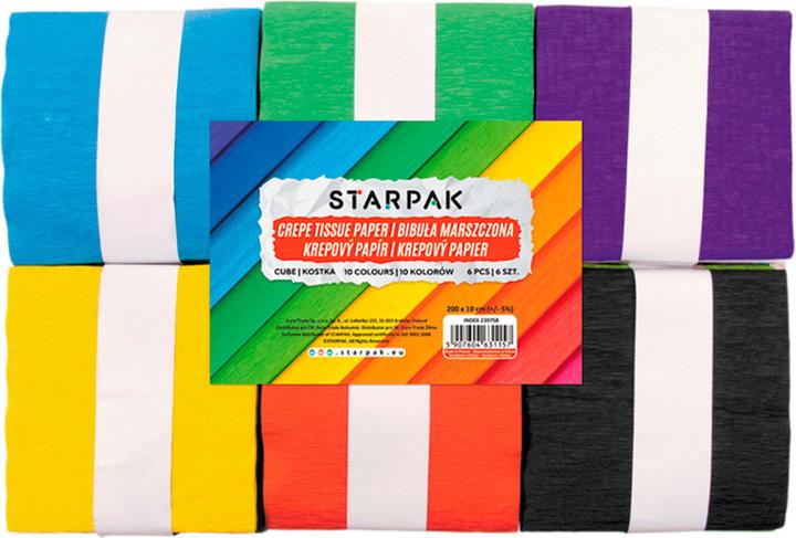 Starpak Krepppapier farbig, 6 Stk. (6 x)