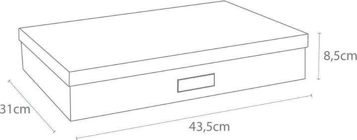 Image du produit Bigso SVERKER Aufbewahrungsbox A3 Dunkelgrau (31 cm)