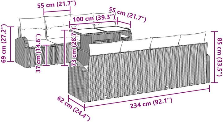 Produktbild vidaXL Outdoor-Sofagarnitur