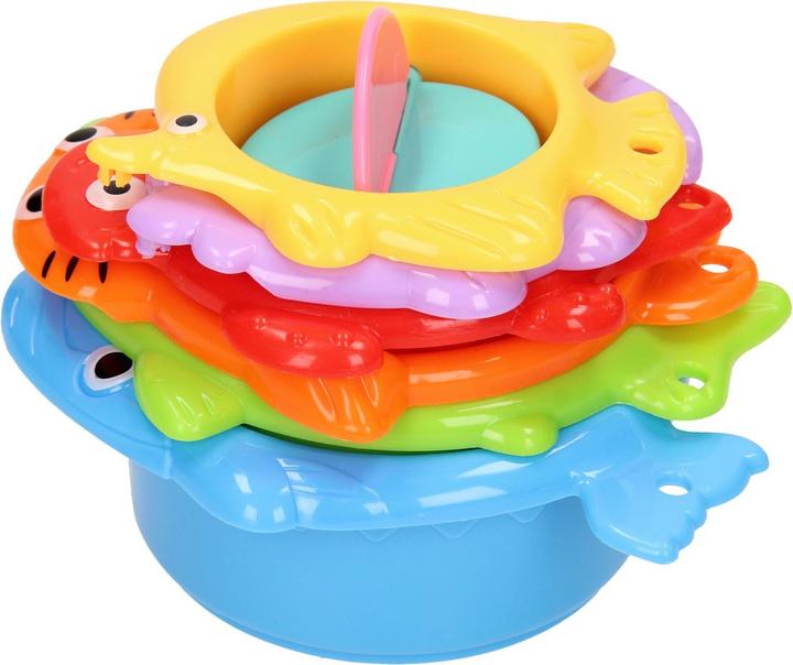 Actual product image SixOneEight Toys Stack bath cups animals, 6 pcs.