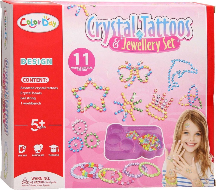 Immagine prodotto Color Day Set di tatuaggi e gioielli di cristallo