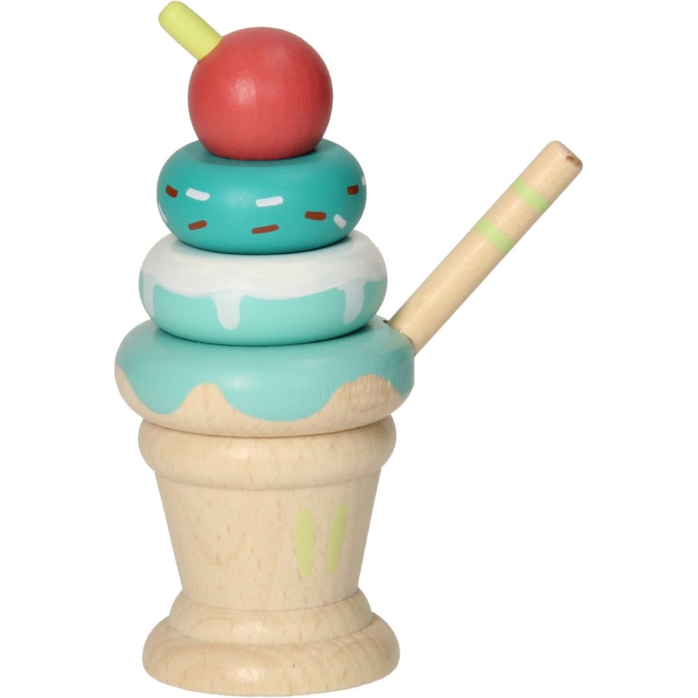 Thimble Toys Stapelspielzeug Wood Ice Cream - Blau