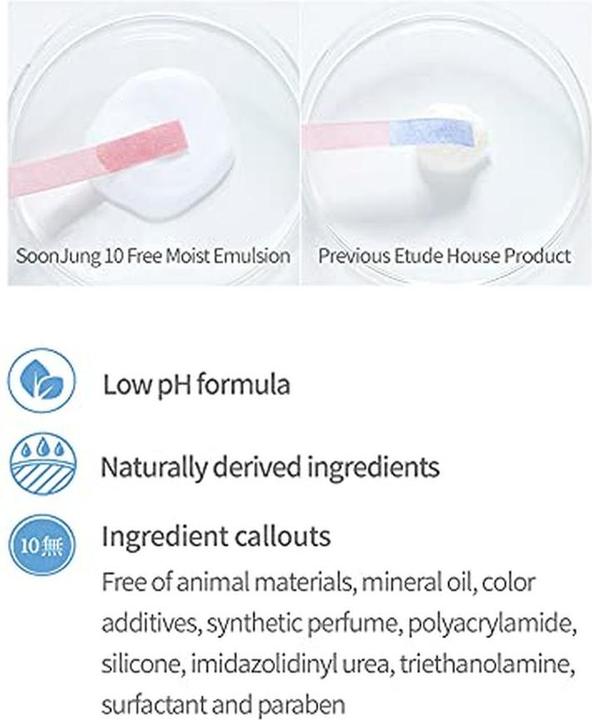 Produktbild Etude House House SoonJung 10 Free Moist Emulsion 130ml 21AD (Körpercreme, 130 ml)
