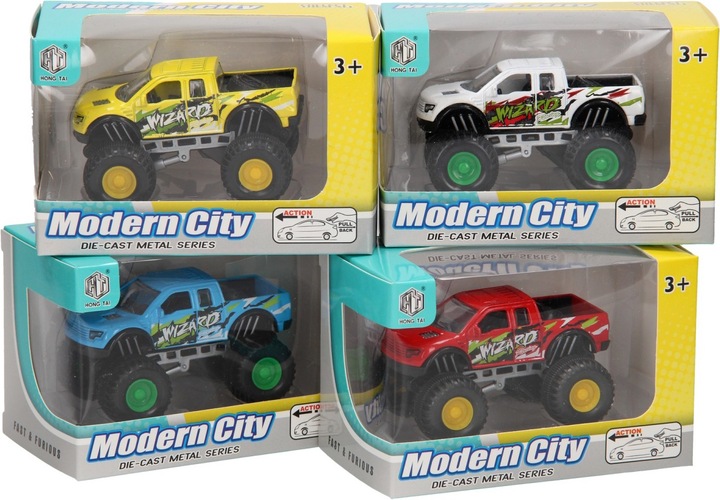 Actual product image Hong Tai Die Cast Pull Back Monster Truck