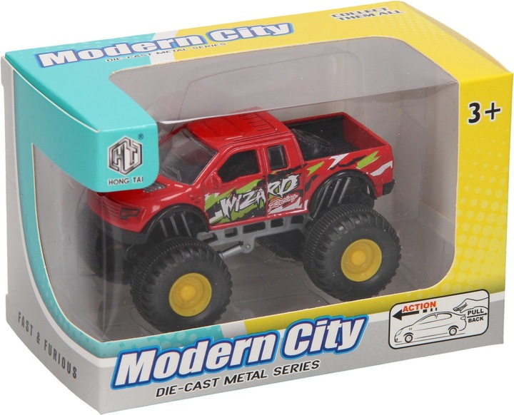 Actual product image Hong Tai Die Cast Pull Back Monster Truck