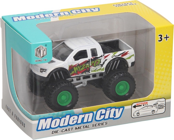 Actual product image Hong Tai Die Cast Pull Back Monster Truck