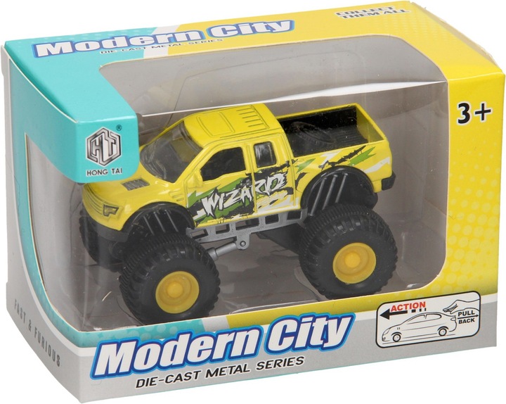 Actual product image Hong Tai Die Cast Pull Back Monster Truck