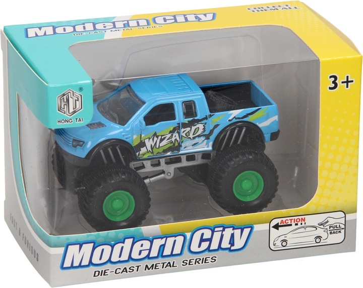 Actual product image Hong Tai Die Cast Pull Back Monster Truck