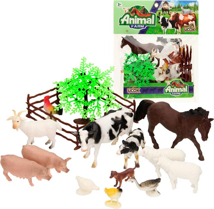 Actual product image Ucok Farm playset, 18 pcs