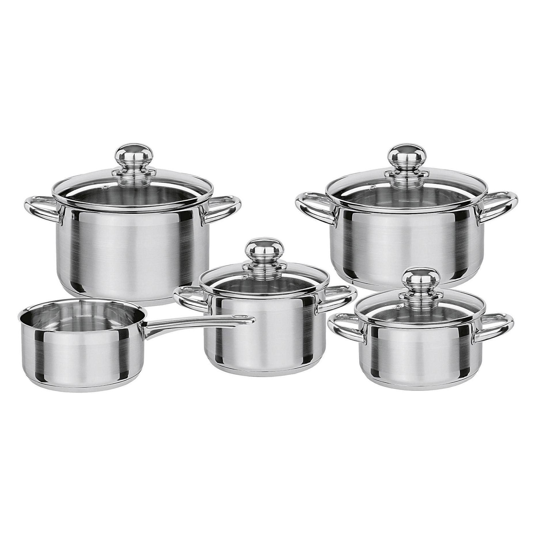 2x GSW Silverstar, Pfanne + Kochtopf, Silber