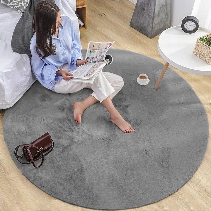 Strado Round carpet Rabbit 160x160 silver (light gray) universal (Ø 160 cm)