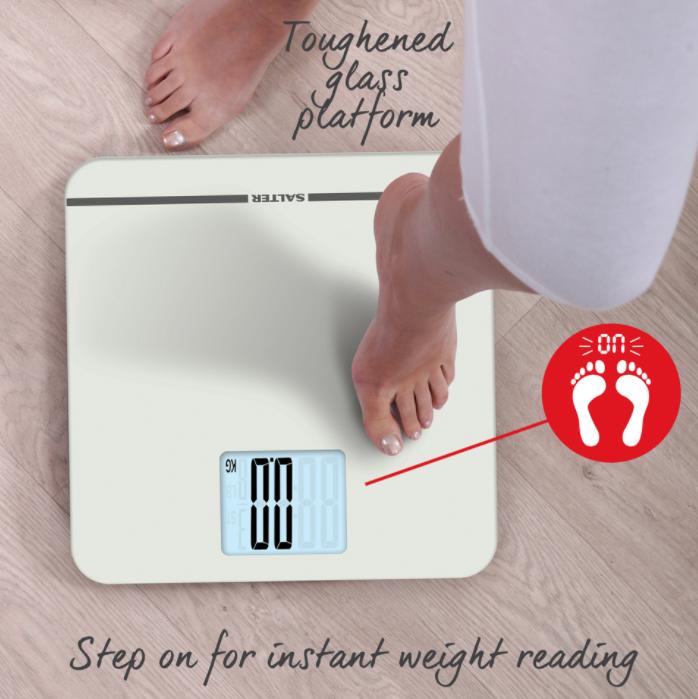 Produktbild Salter 9075 WH3R Max Electronic Bathroom Scale baltas (250 kg)