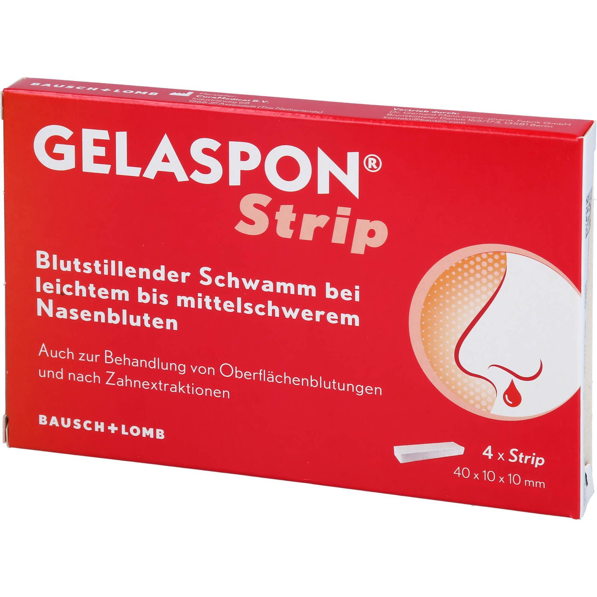 Bausch + Lomb, Verbandsmaterial, GELASPON STRIP 40X10X10MM
