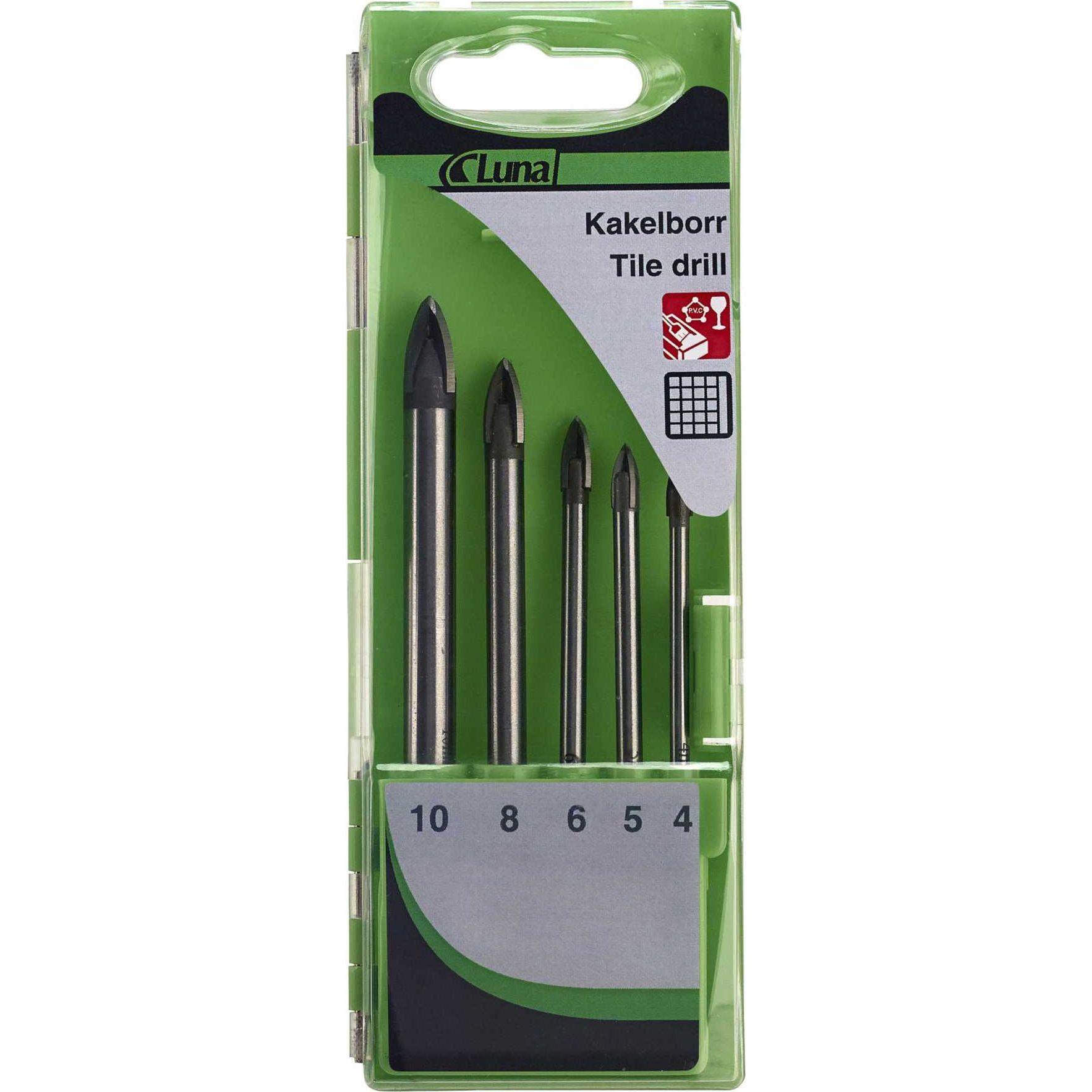 Shots, Punta da trapano, trapano Set di punte per piastrelle con 4 punte in metallo duro - 232180109