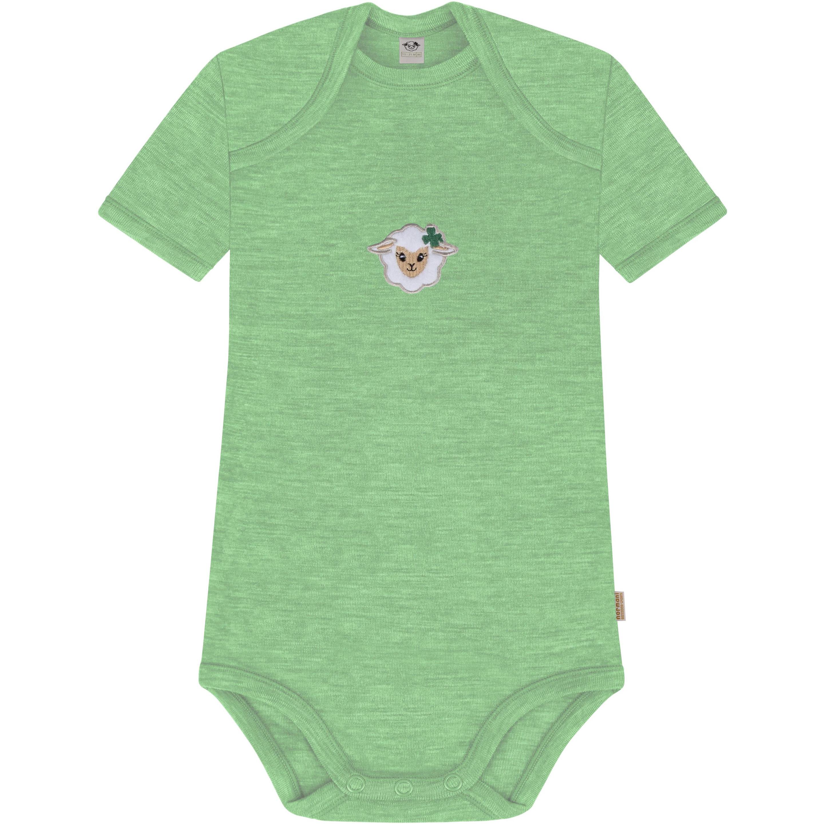 Normani, Herren, Body, Baby Merino Body Kurzarm „Tauranga" - 9301, Grün, (62)