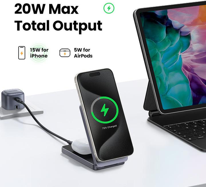Actual product image Ugreen Wireless Charger 2in1 (20 W)