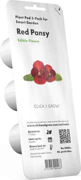 Actual product image Click and Grow Red Pansy Seeds 3-Pack