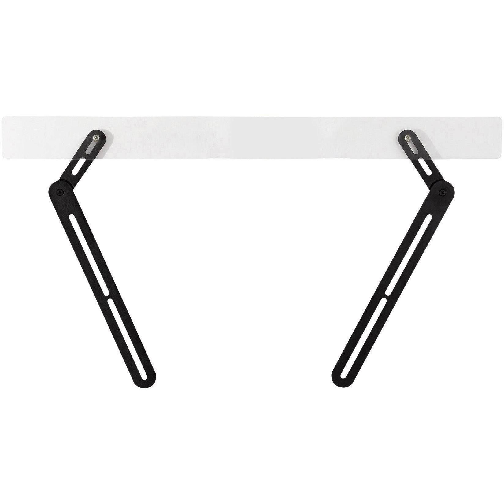 SpeaKa Professional Staffa per soundbar Giunti facili (1 coppia, Installazione a parete, Non mobile), Stativo + Montaggio a muro per altoparlanti, Ner
