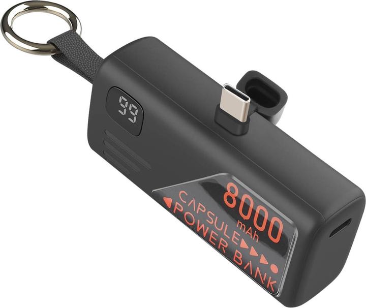 Actual product image LinQ Mini Powerbank 8000 mAh USB-C Schlüsselanhänger (8000 mAh, 10 W)