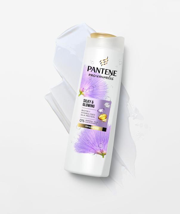 Actual product image Pantene Pro-V Miracles Silky & Glowing Shampoo (250 ml, Liquid shampoo)