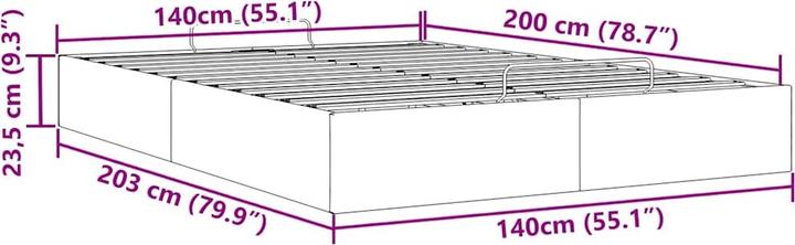 Actual product image vidaXL Ottoman-Bett (140 x 200 cm)