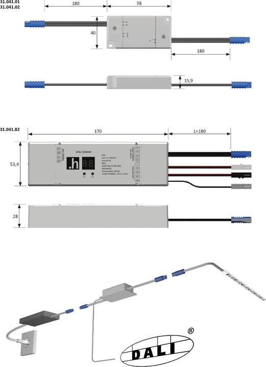 Produktbild Halemeier Dimmschalter 12 / 24 V Schnittstelle DALI
